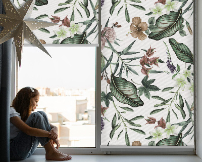 Blackout roller blind for window Exotic nature