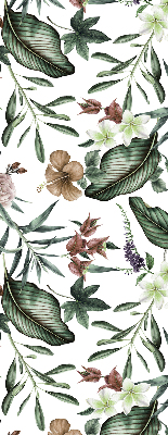 Blackout roller blind with exotic nature print