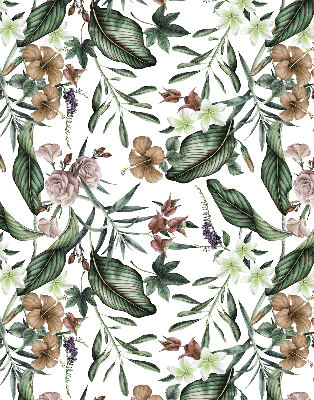 Blackout roller blind with exotic nature print