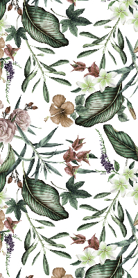 Blackout roller blind with exotic nature print