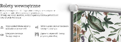 Blackout roller blind for window Exotic nature