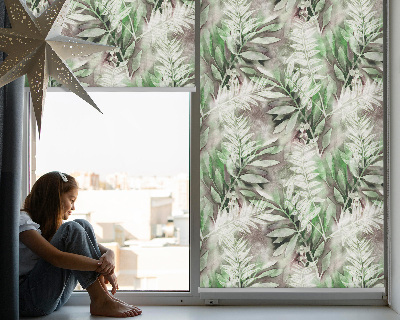 Fabric roller blind for window Shiny leaves