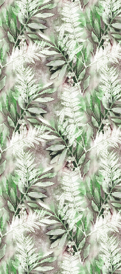 Fabric roller blind for window shiny leaves pattern
