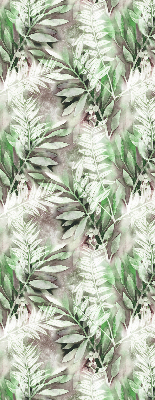Fabric roller blind for window shiny leaves pattern