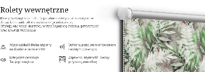 Fabric roller blind for window Shiny leaves
