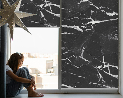 Blackout roller blind Black marble