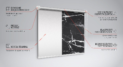 Blackout roller blind Black marble