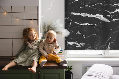 Blackout roller blind Black marble