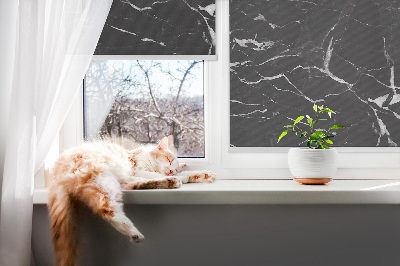 Blackout roller blind Black marble