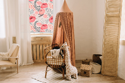 Blackout roller blind for window Poppy