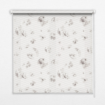 Blackout roller blind planets print