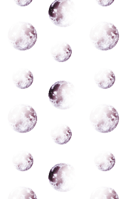 Blackout roller blind for window with gray planets print