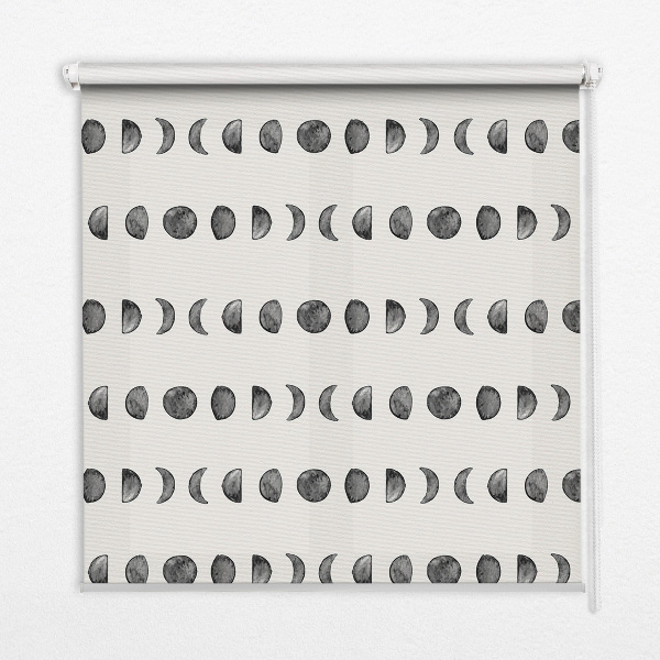 Fabric roller blind for window Moon phases