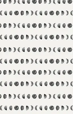 Fabric roller blind for window moon phases design