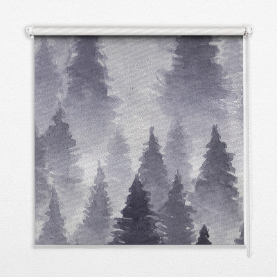 Blackout roller blind misty forest print