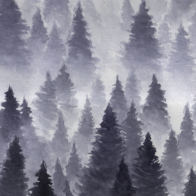 Blackout roller blind Misty forest