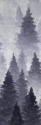 Blackout roller blind Misty forest