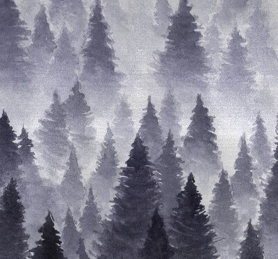 Blackout roller blind Misty forest