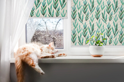 Blackout roller blind for window Plants