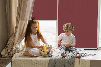 Fabric roller blind for window Claret