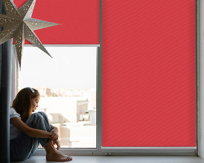 Fabric roller blind for window Red