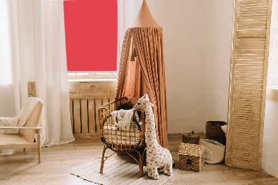 Fabric roller blind for window Red
