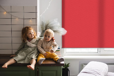 Fabric roller blind for window Red
