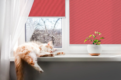 Fabric roller blind for window Red