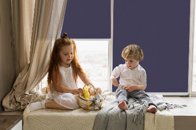 Fabric roller blind for window Dark purple