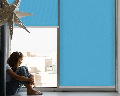 Fabric roller blind for window Blue