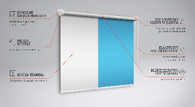Fabric roller blind for window Blue
