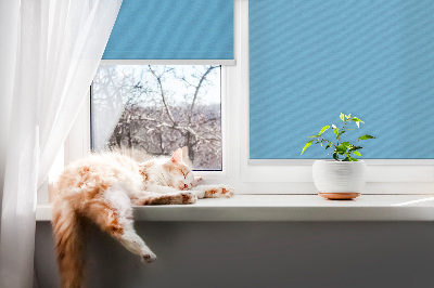 Fabric roller blind for window Blue