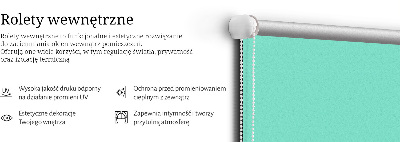 Blackout roller blind for window Turquoise