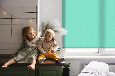 Blackout roller blind for window Turquoise