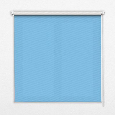 Fabric window roller blind in blue
