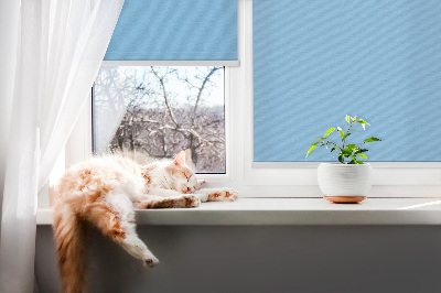 Fabric roller blind for window Blue