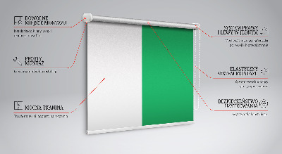 Fabric roller blind for window Green