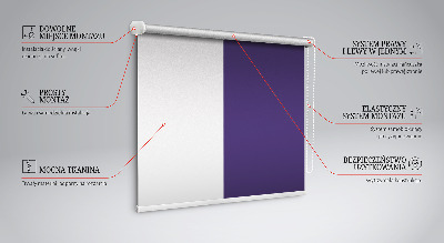 Fabric roller blind for window Purple