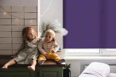 Fabric roller blind for window Purple