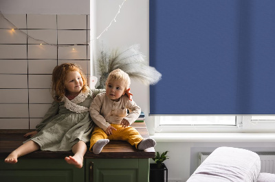Blackout roller blind for window Navy