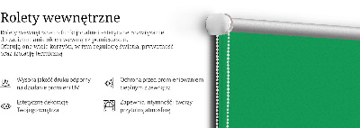 Fabric roller blind for window Green