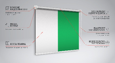 Fabric roller blind for window Green