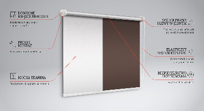 Fabric roller blind for window Brown