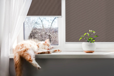 Fabric roller blind for window Brown