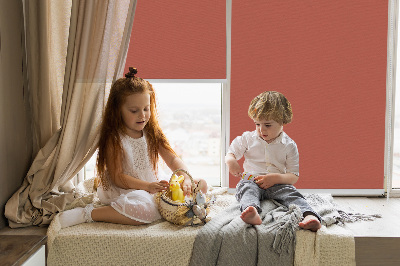 Fabric roller blind for window Red