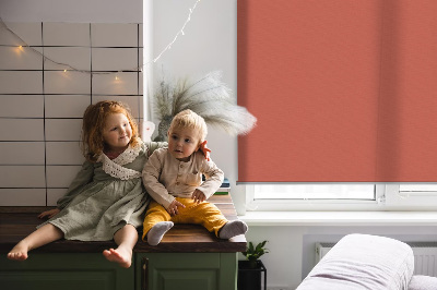 Fabric roller blind for window Red
