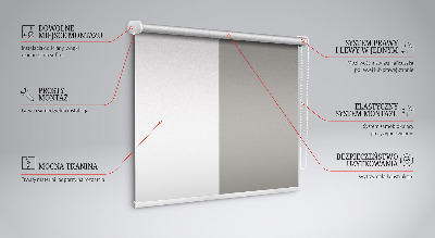 Blackout roller blind for window Gray