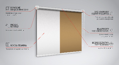 Fabric roller blind for window Brown