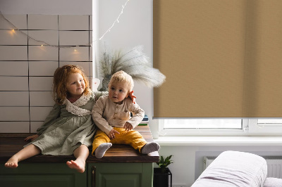 Fabric roller blind for window Brown