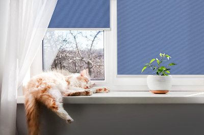 Blackout roller blind for window in blue